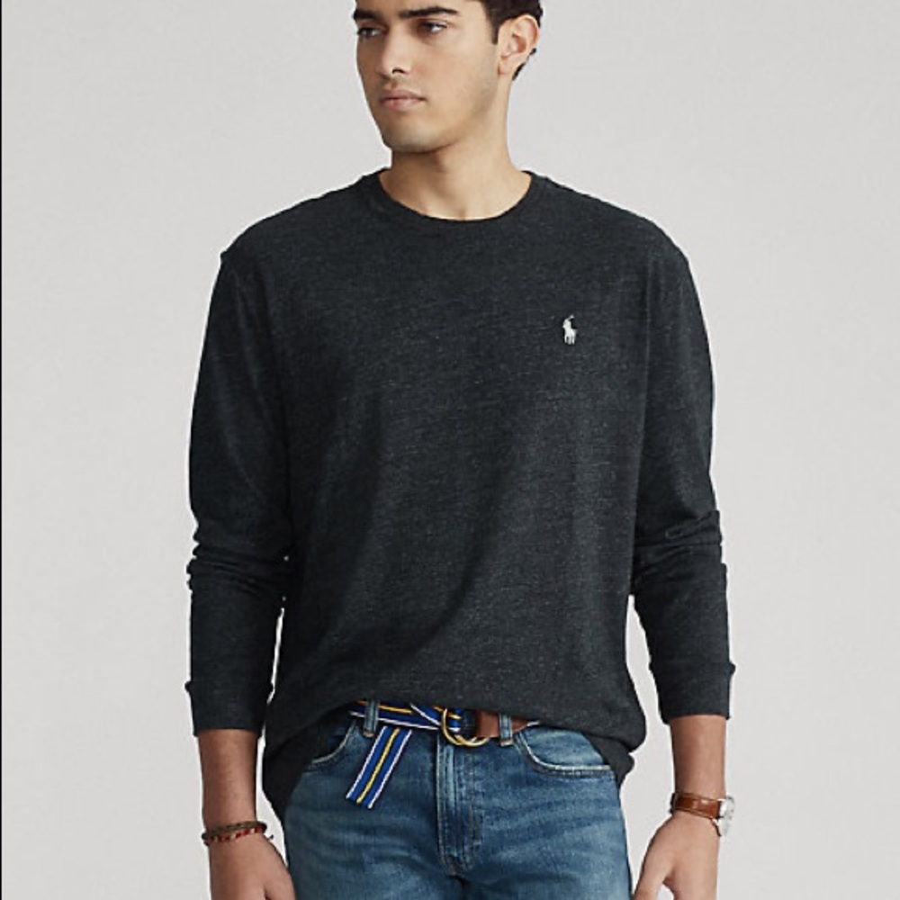 Navy Blue Long-sleeve Polo Ralph Lauren T-shirt